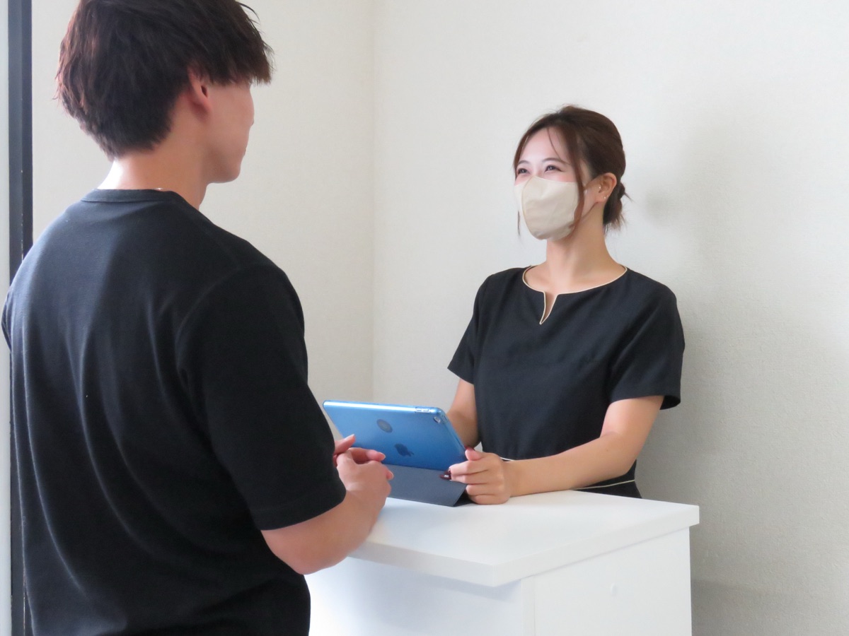 受付でのご案内